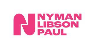 NYMAN LIBSON PAUL LOGO AND LOGOTYPE CYMK PINK