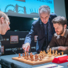 Robert Emms (Fischer), Malcolm Pein (CSC) and Ronan Raftery (Spassky) [Photography courtesy of London Chess Classic]